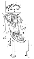 Корпус карданного вала 4-Х ТАКТНОГО ПЛМ MERCURY 40 Серийный номер от 0T409000 до 1B226999