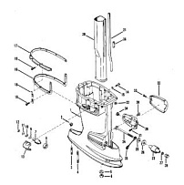 Корпус ведущего вала в сборе 2-Х ТАКТНОГО ПЛМ MERCURY 60 Серийный номер от 9385911 до 9469199