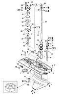 Корпус шестерни(Drive-2.31:1)(USA-0T625303 и ниже) 4-Х ТАКТНОГО ПЛМ MERCURY 60 Серийный номер от 0P153500 до 0P400999